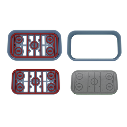 Hockey Cookie Cutter 5-Piece Set | Custom Jersey Number | 2-Piece Cutters