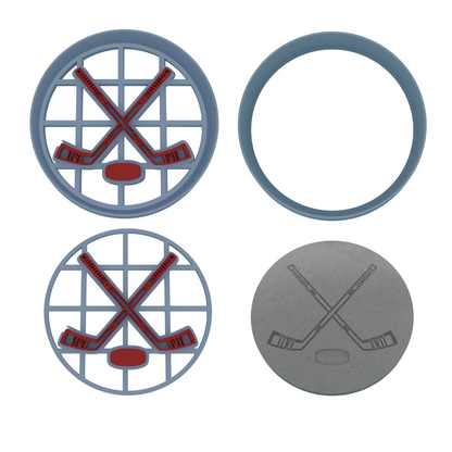 Hockey Cookie Cutter 5-Piece Set | Custom Jersey Number | 2-Piece Cutters