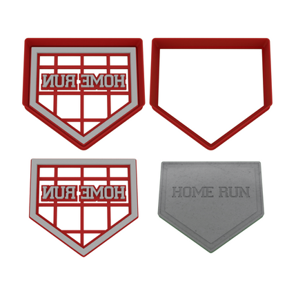 Baseball Cookie Cutter 5-Piece Set | Custom Jersey Number | 2-Piece Cutters