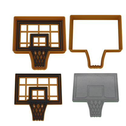 Basketball Cookie Cutter 4-Piece Set | Custom Jersey Number | 2-Piece Cutters