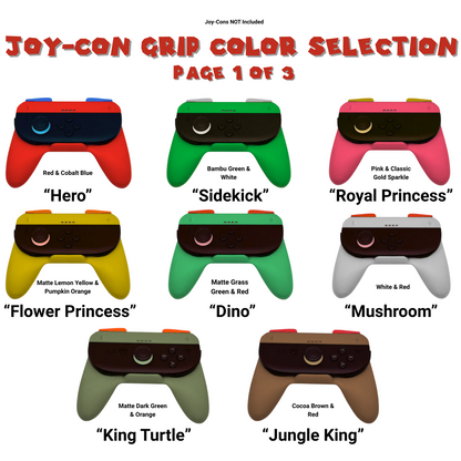 Multiplayer Joy-Con Grips for Switch 2 | 2-Pack Ergonomic Controller Handles | 23 Color Variations + Free Set of Analog Locks