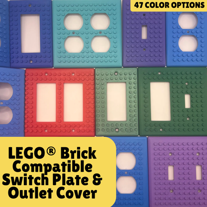 LEGO® Brick Compatible Switch Plate & Outlet Cover