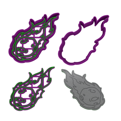 Outer Space 5-Piece Cookie Cutter Set | Astronaut, UFO, Alien, Earth & Meteor | 2-Piece Cutters