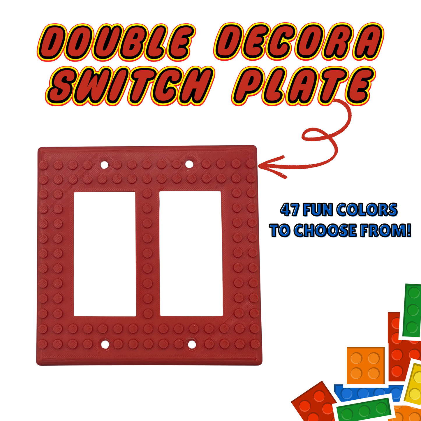 LEGO® Brick Compatible Switch Plate & Outlet Cover