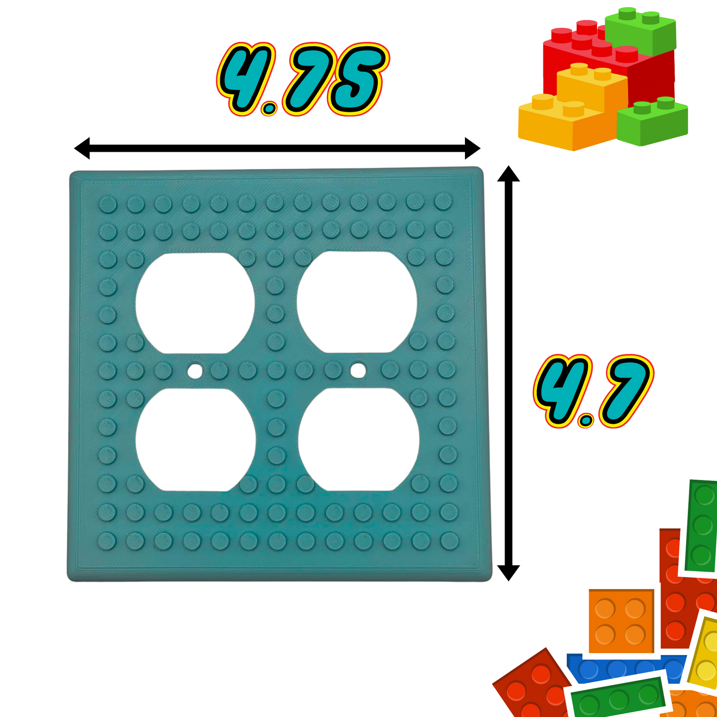 LEGO® Brick Compatible Switch Plate & Outlet Cover