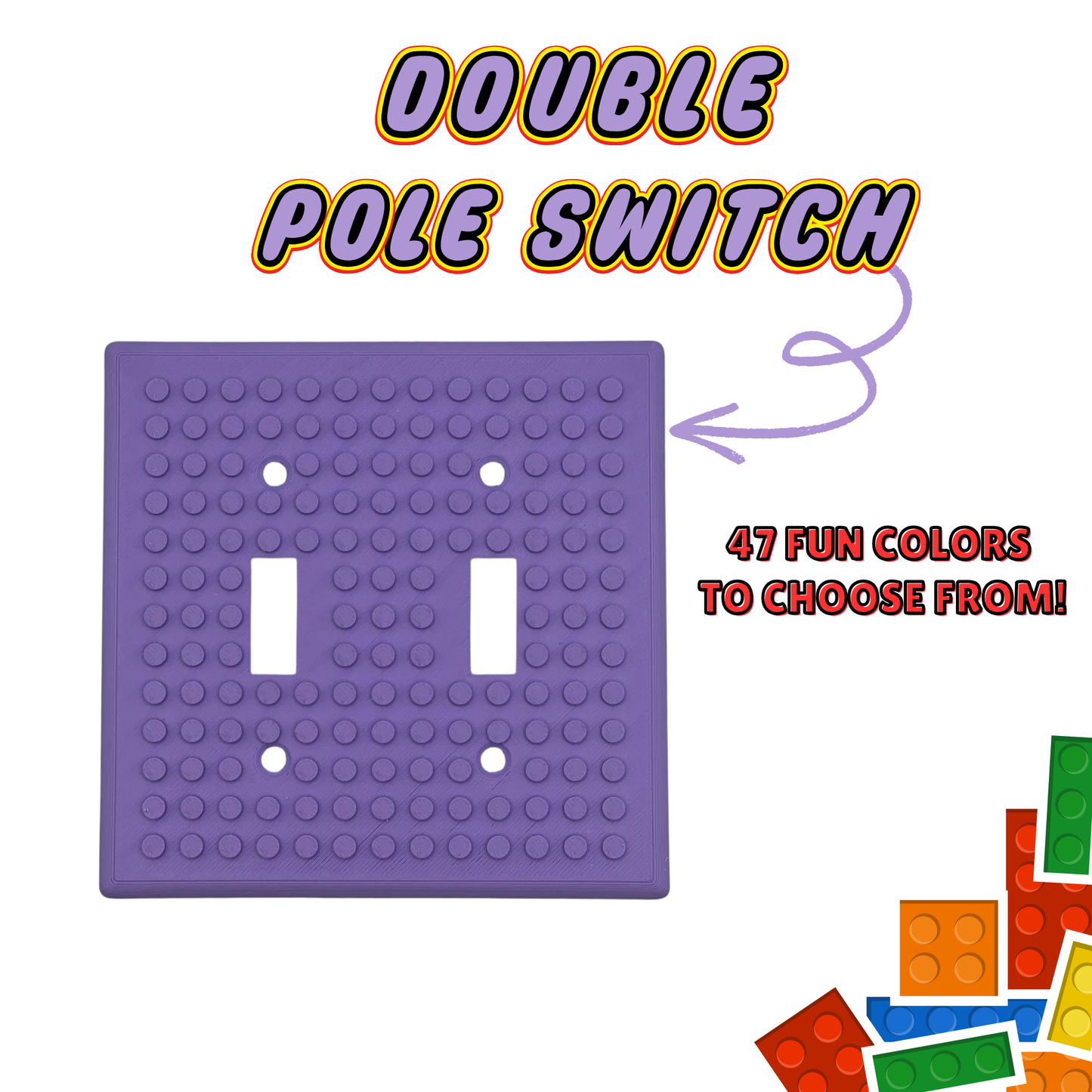 LEGO® Brick Compatible Switch Plate & Outlet Cover