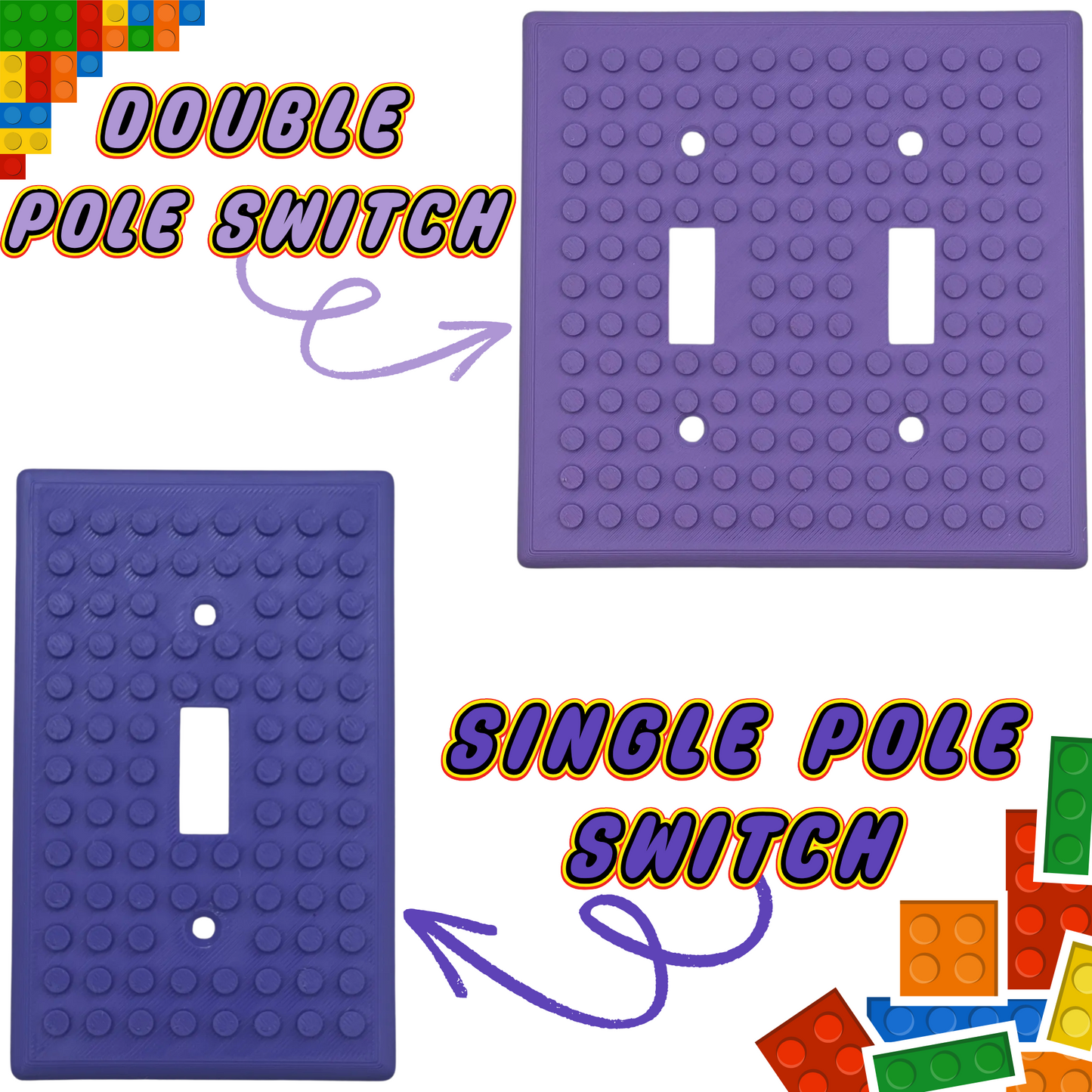 LEGO® Brick Compatible Switch Plate & Outlet Cover