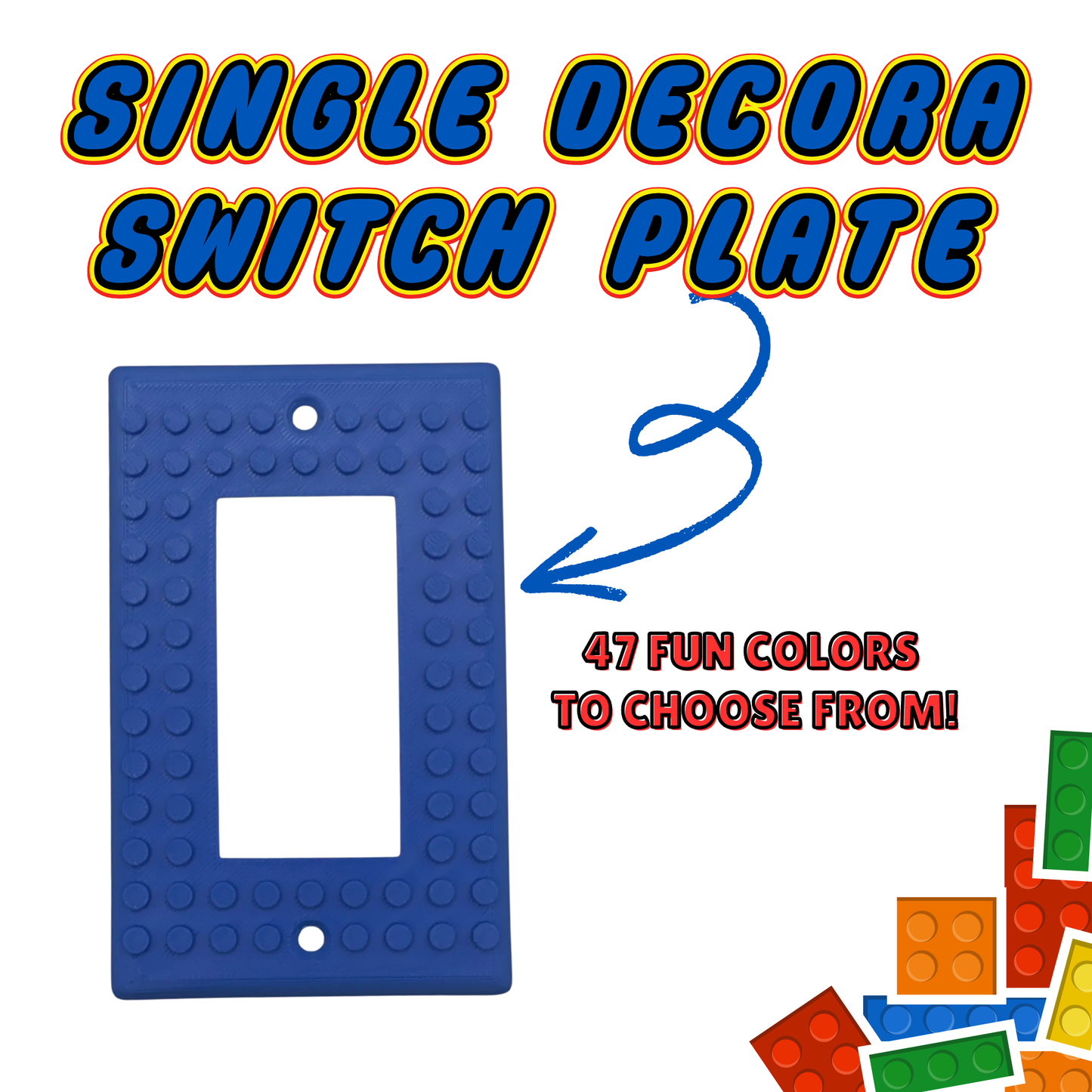 LEGO® Brick Compatible Switch Plate & Outlet Cover
