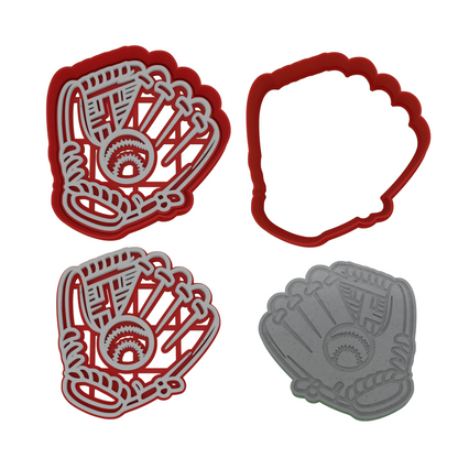 Baseball Cookie Cutter 5-Piece Set | Custom Jersey Number | 2-Piece Cutters