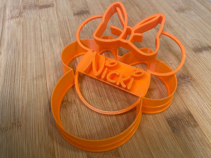 CUSTOM Name Minnie Mouse Cookie Cutter