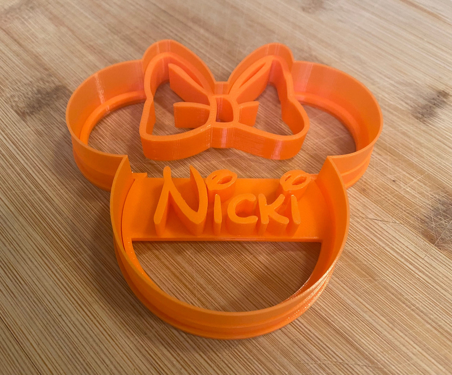 CUSTOM Name Minnie Mouse Cookie Cutter