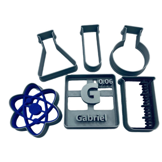 Chemistry 6-Pc Cutter Set || Personalized || Graduation || Science || Gift