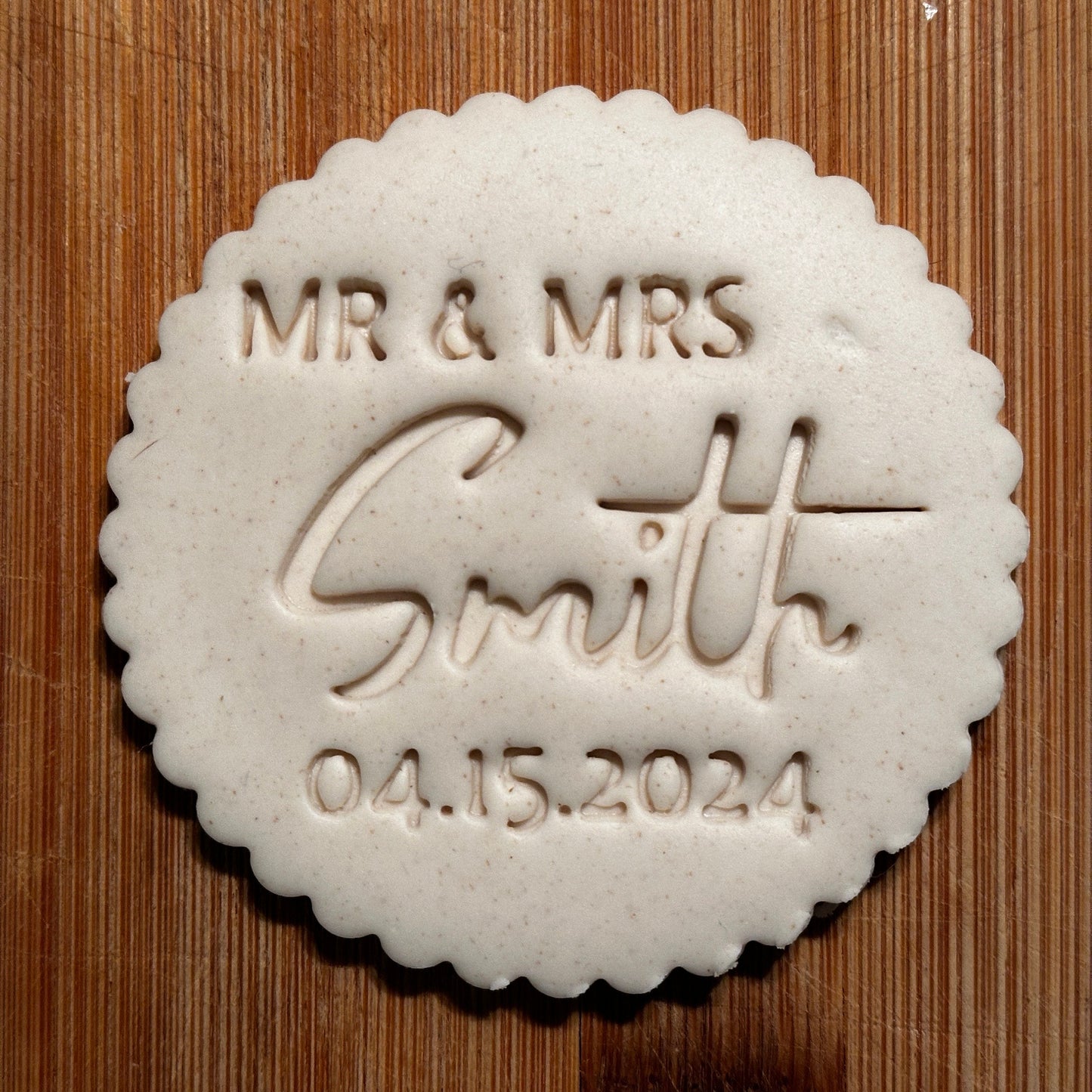 MR and MRS Custom Cookie Cutter with Names and Date | Wedding | Anniversary