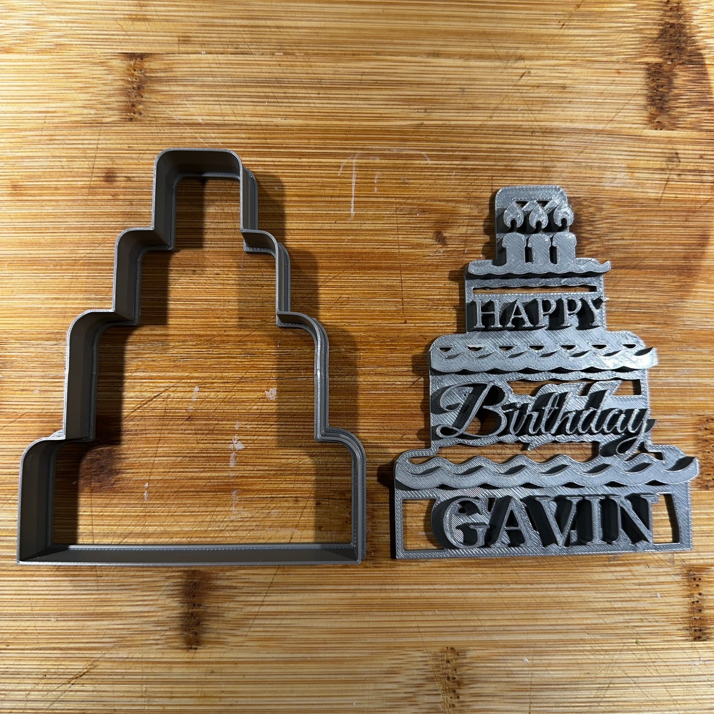 CUSTOM Happy Birthday Cookie Cutter || Cake Shape