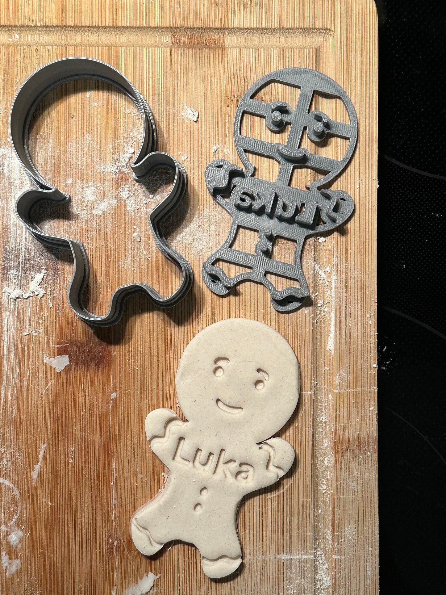 Customizable Gingerbread Boy Cookie Cutter - Personalize Your Treat | Personalized Gingerbread Girl