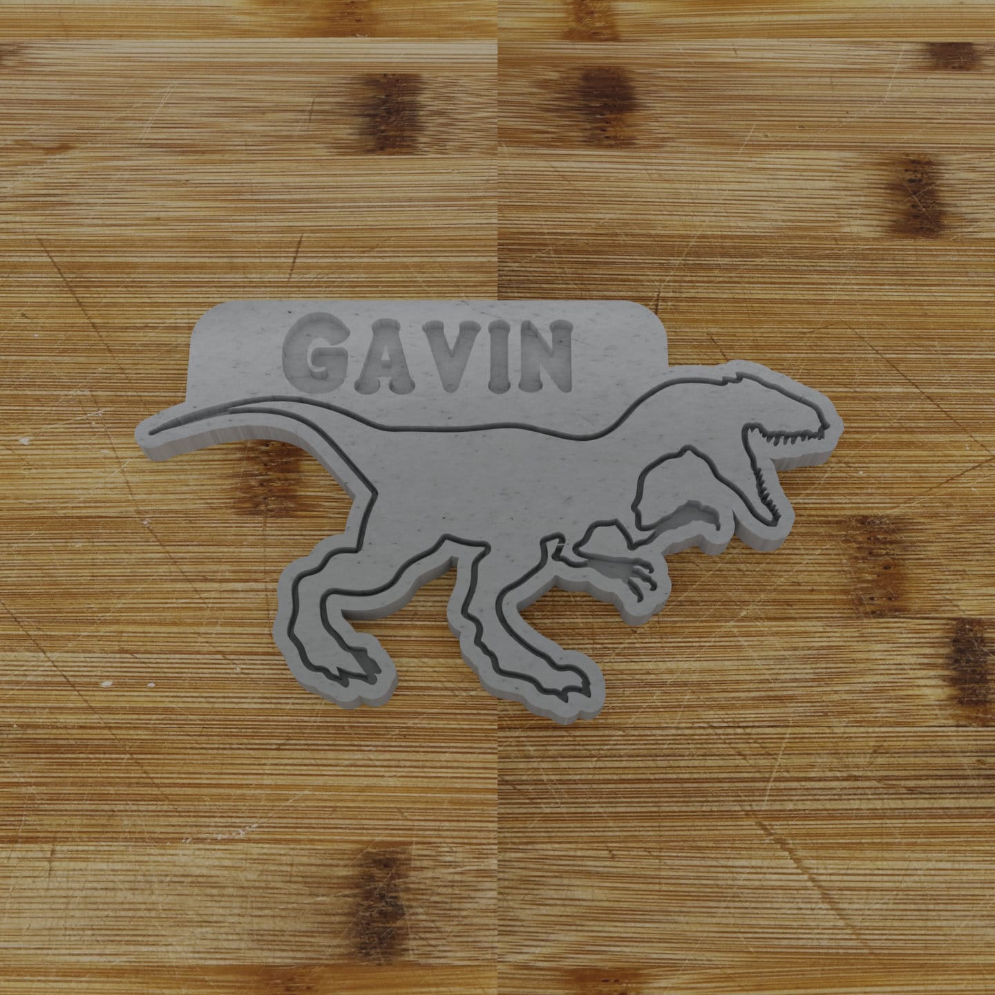 Personalized Raptor Cookie Cutter | Personalized Kids Birthday Party Favor | Velociraptor