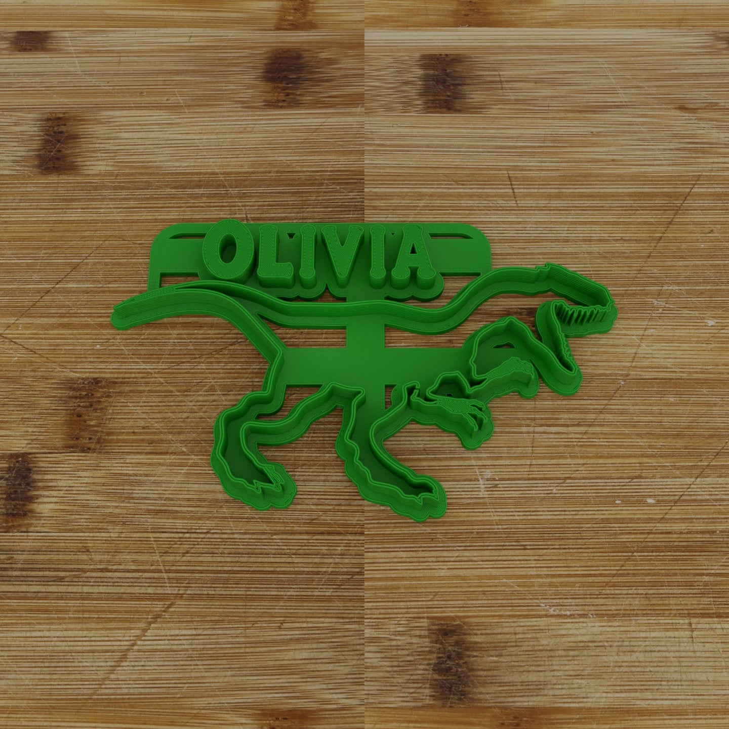 Personalized Raptor Cookie Cutter | Personalized Kids Birthday Party Favor | Velociraptor