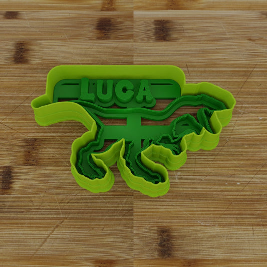 Personalized Raptor Cookie Cutter | Personalized Kids Birthday Party Favor | Velociraptor