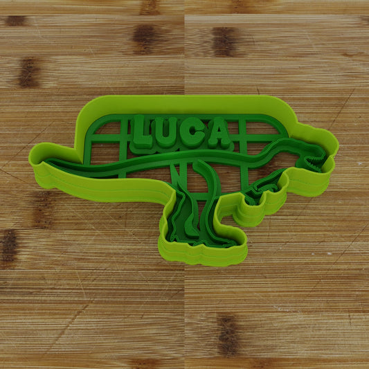 Personalized T-Rex Cookie Cutter | Personalized Kids Birthday Party Favor | Personalized Dinosaur