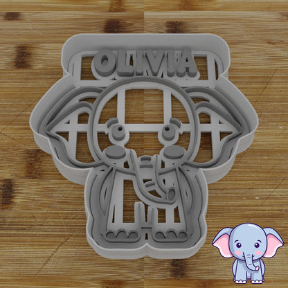 Personalizable 2pc. Elephant Cookie Cutter | Safari Party Favor