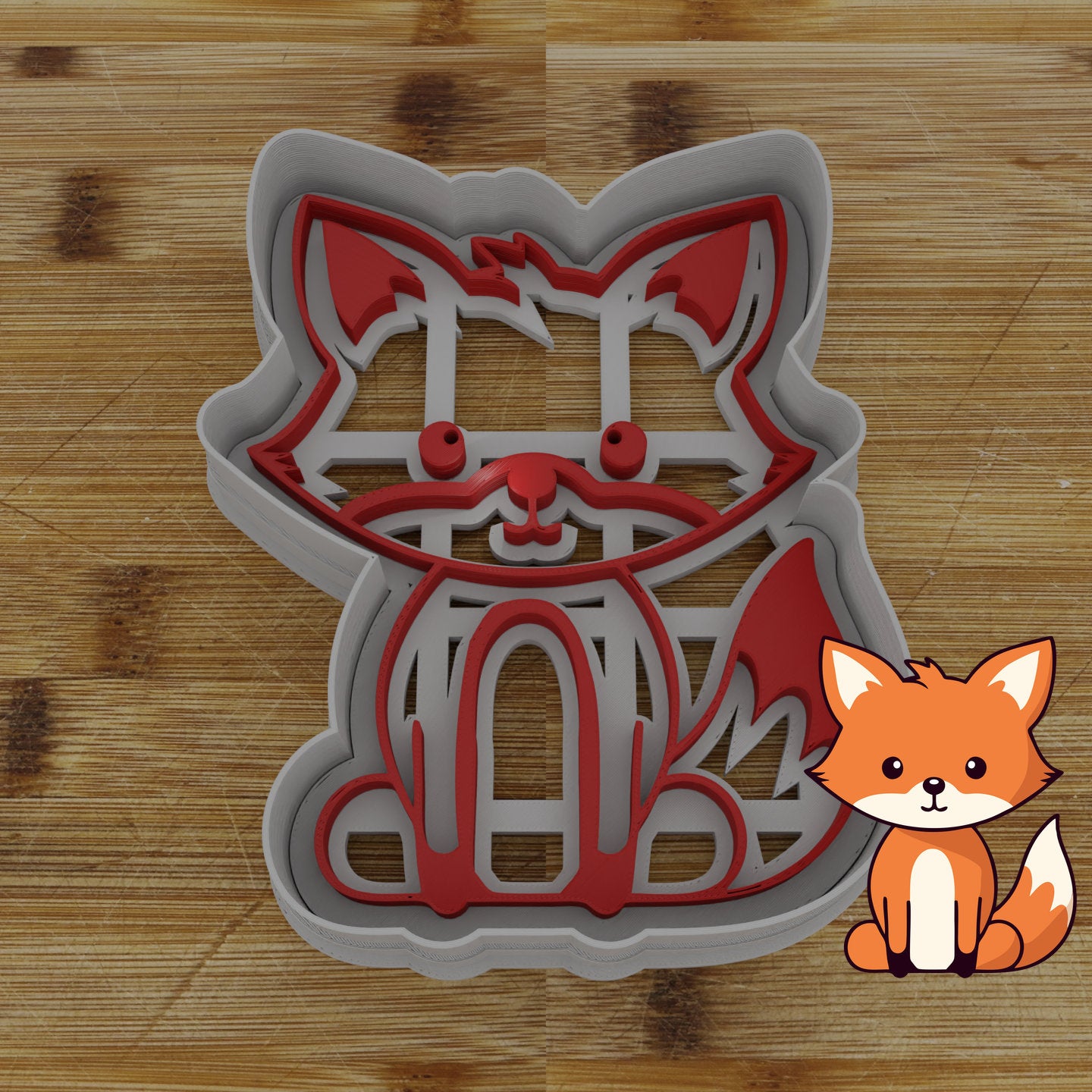 Personalizable 2pc. Fox Cookie Cutter | Woodland Animal Party Favor