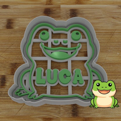 Personalizable 2pc. Frog Cookie Cutter | Amphibian Party Favor