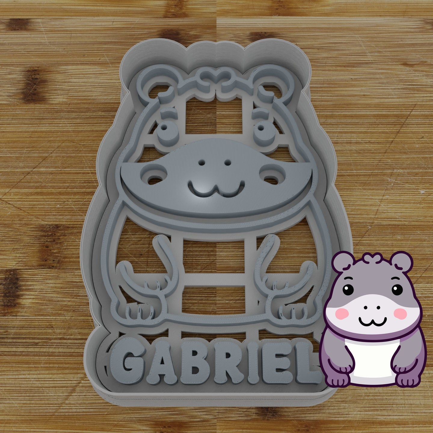 Personalizable 2pc. Hippo Cookie Cutter | Safari Party Favor