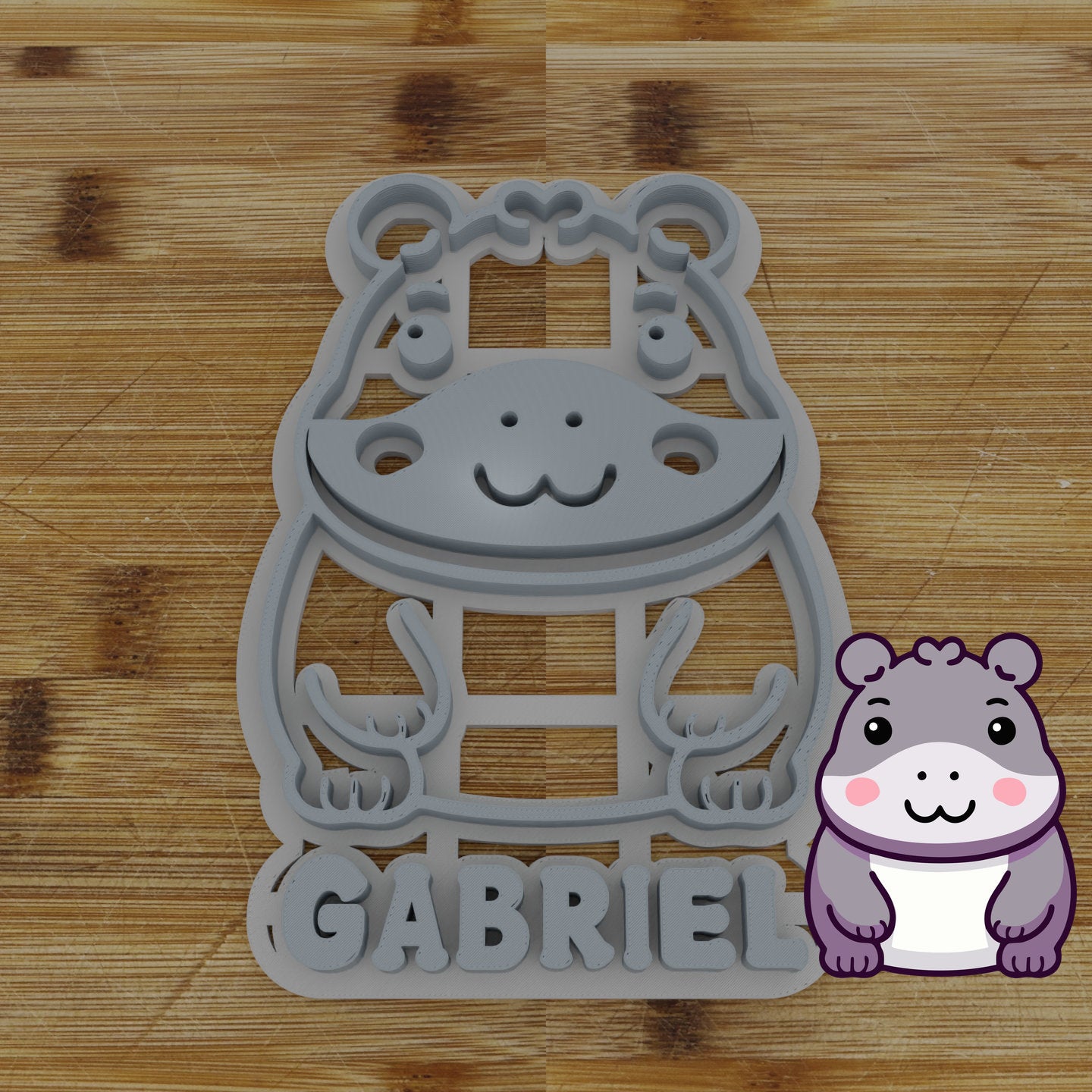 Personalizable 2pc. Hippo Cookie Cutter | Safari Party Favor