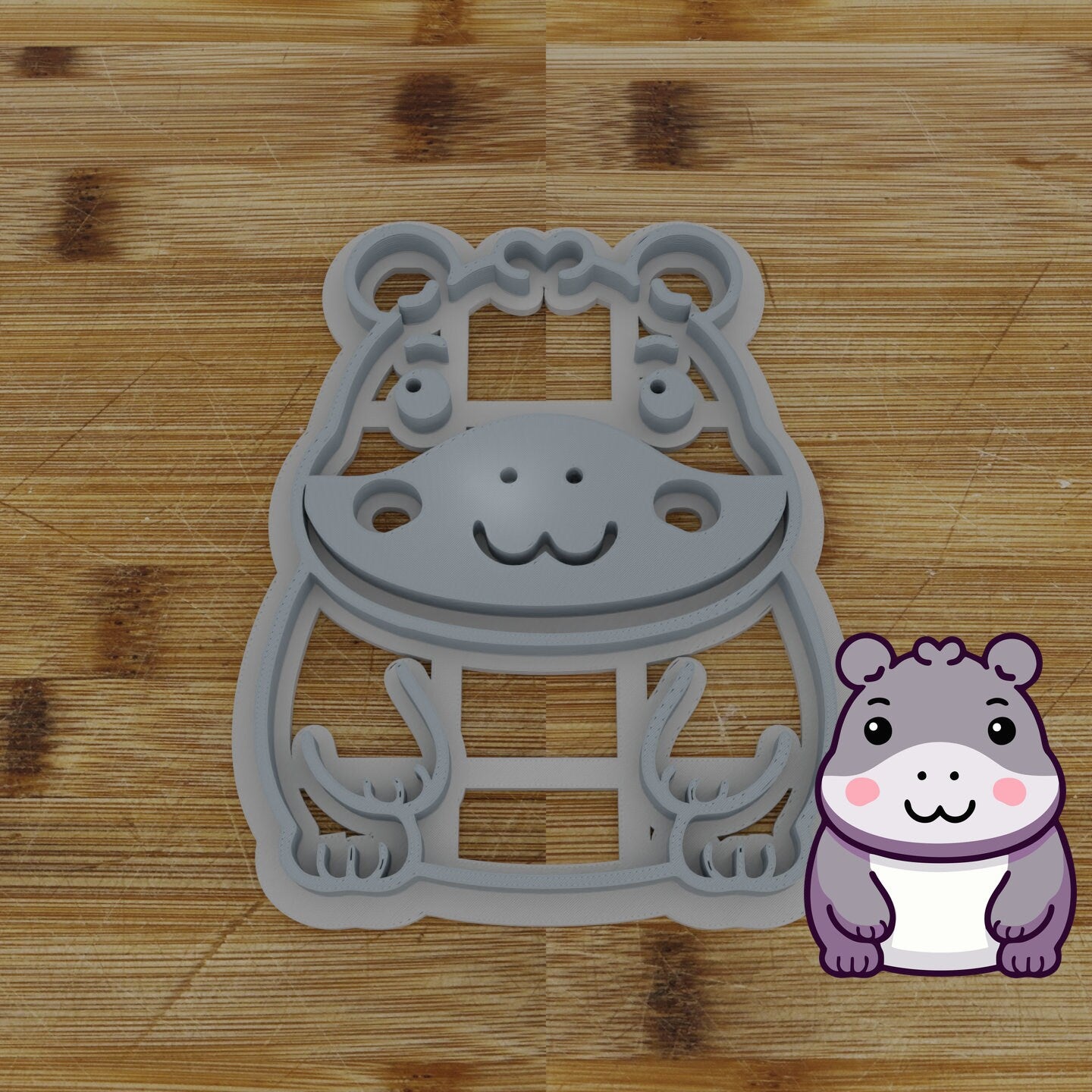 Personalizable 2pc. Hippo Cookie Cutter | Safari Party Favor