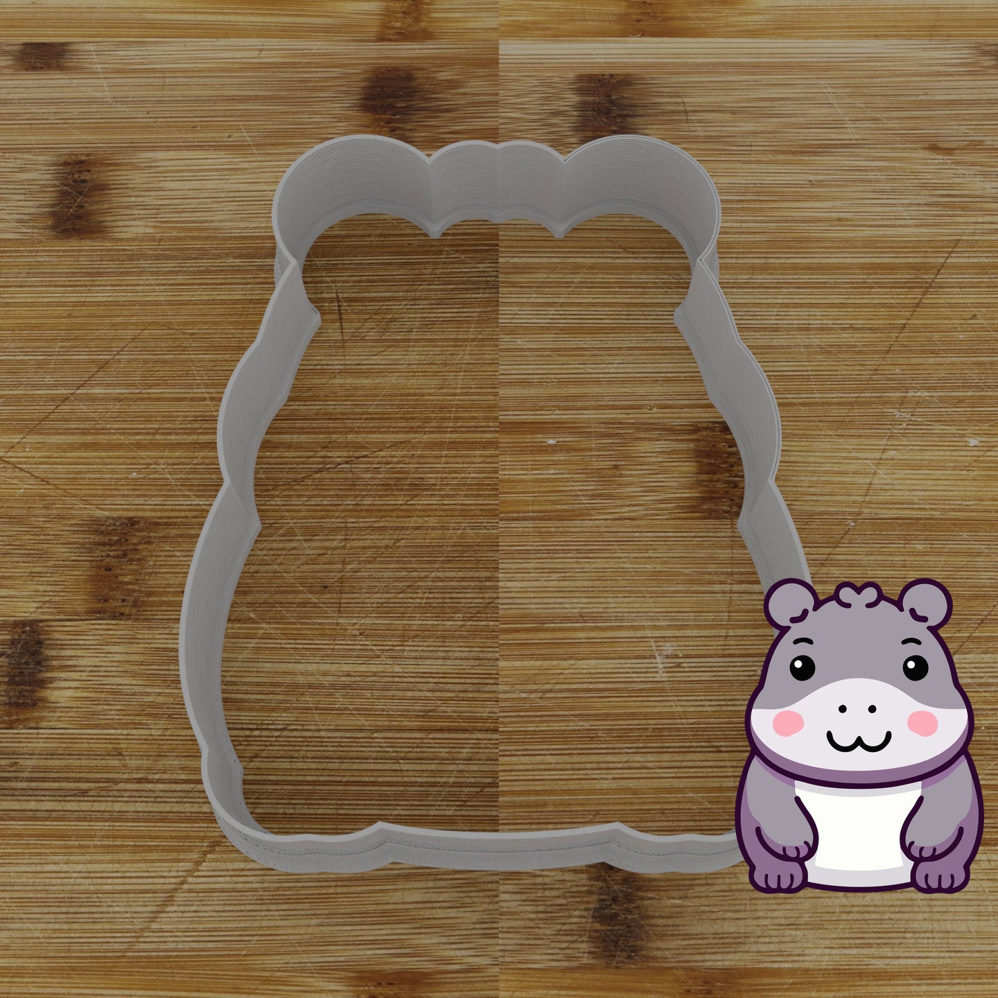 Personalizable 2pc. Hippo Cookie Cutter | Safari Party Favor