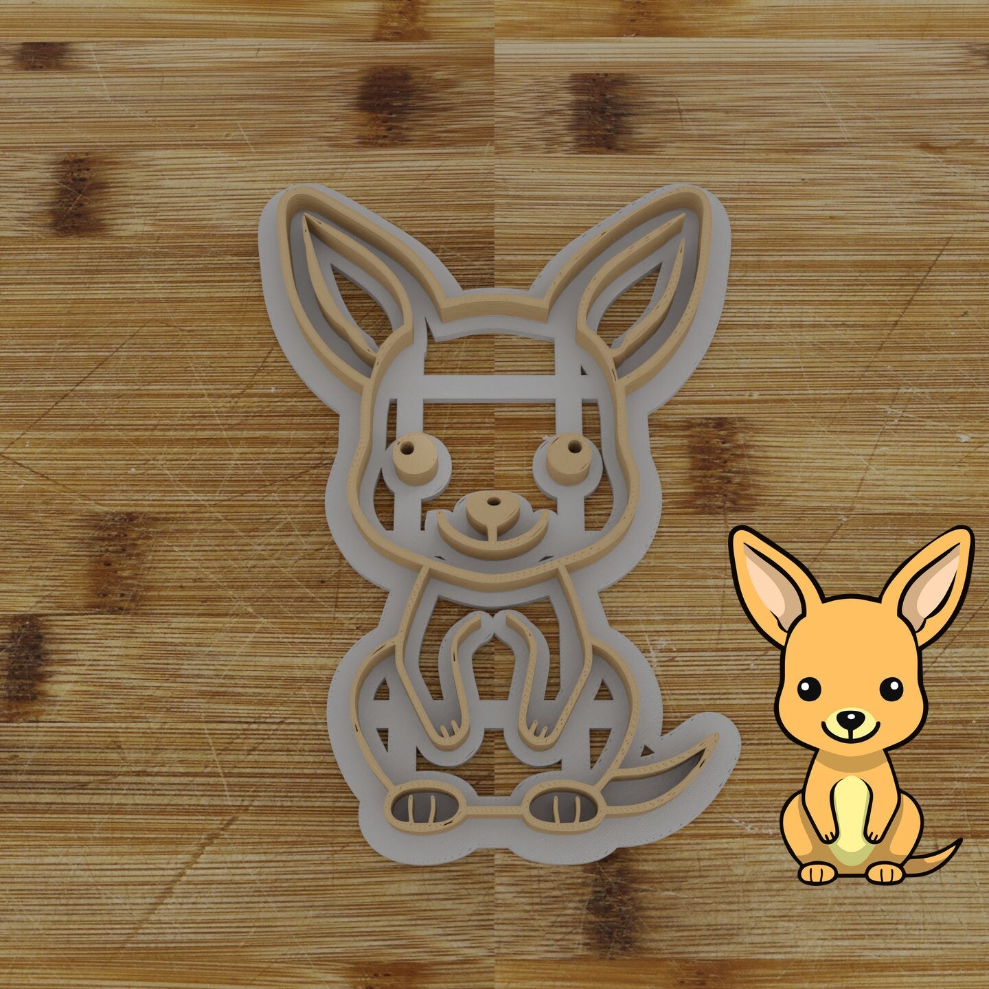 Personalizable 2pc. Kangaroo Cookie Cutter | Australian Animal Party Favor