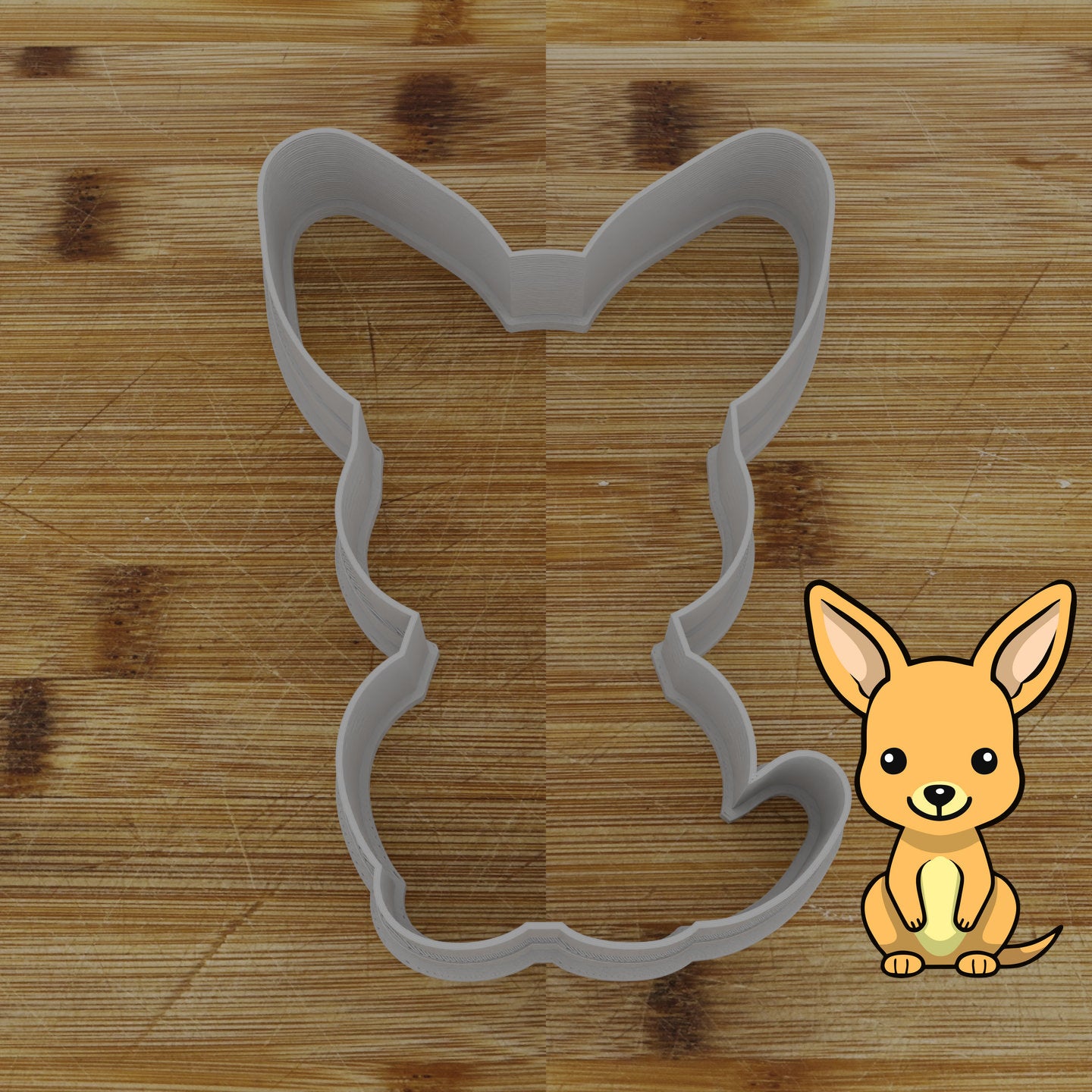 Personalizable 2pc. Kangaroo Cookie Cutter | Australian Animal Party Favor