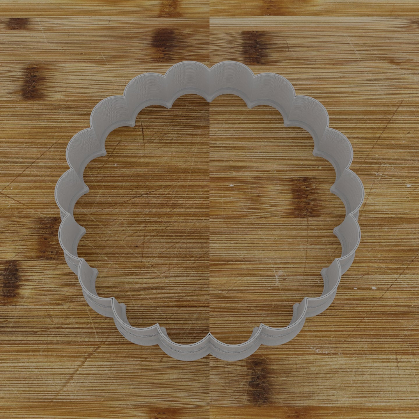 Wedding Cookie Cutter "&" | Personalized Cookie Cutter | Scalloped Circle