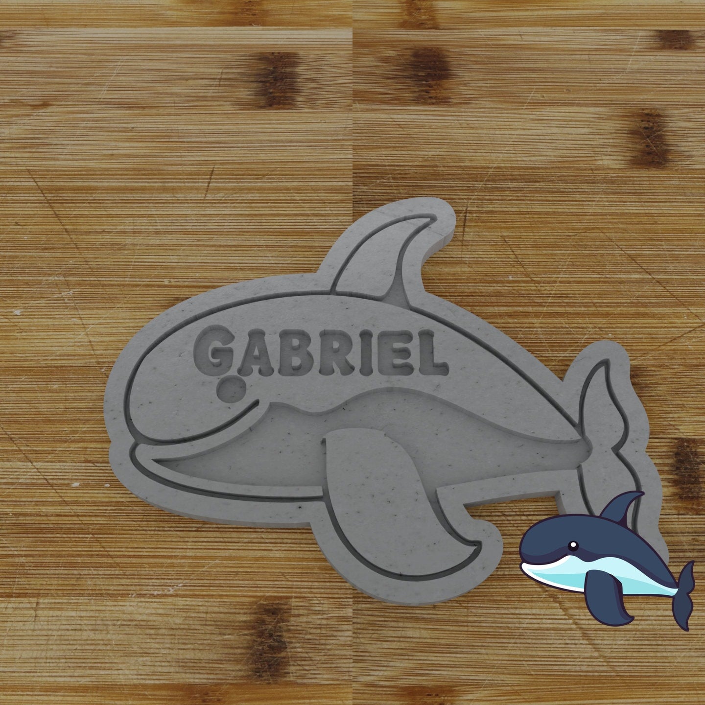 Personalizable 2 pc. Killer Whale Cookie Cutter | Ocean Animal Party Favor