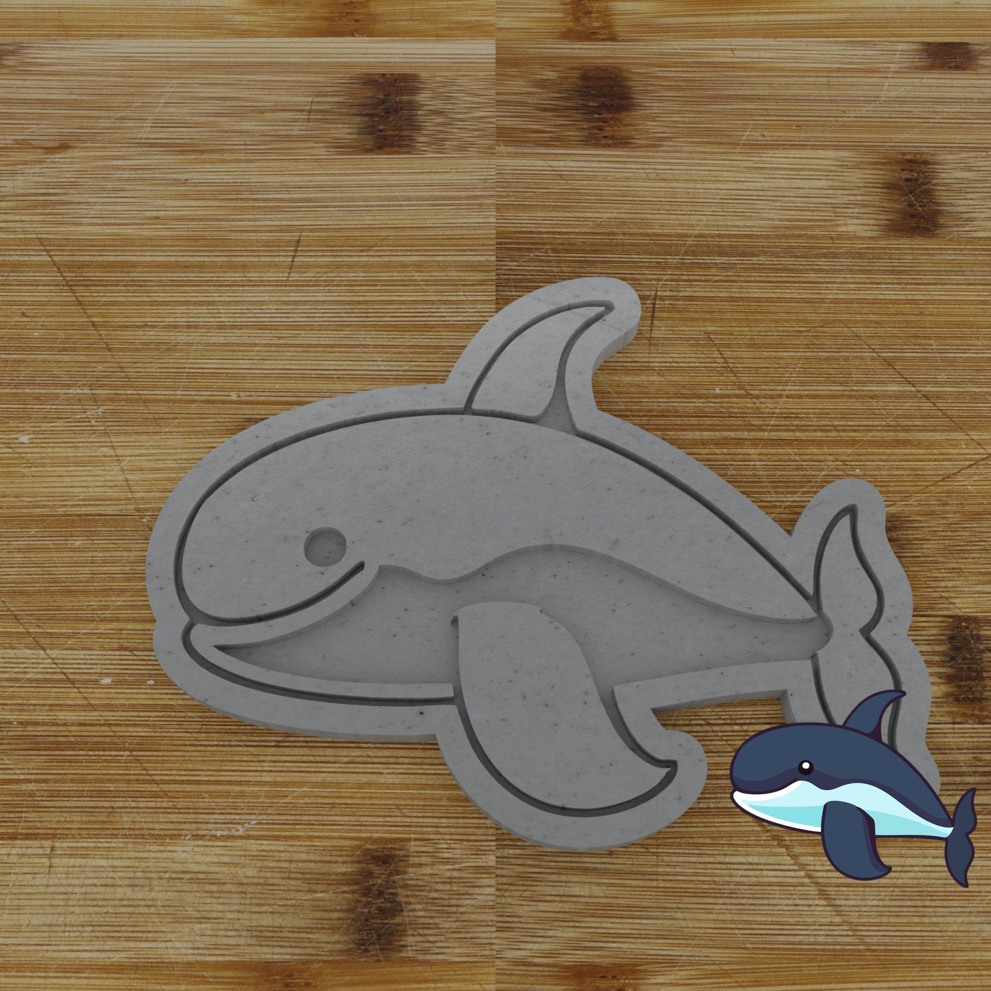 Personalizable 2 pc. Killer Whale Cookie Cutter | Ocean Animal Party Favor