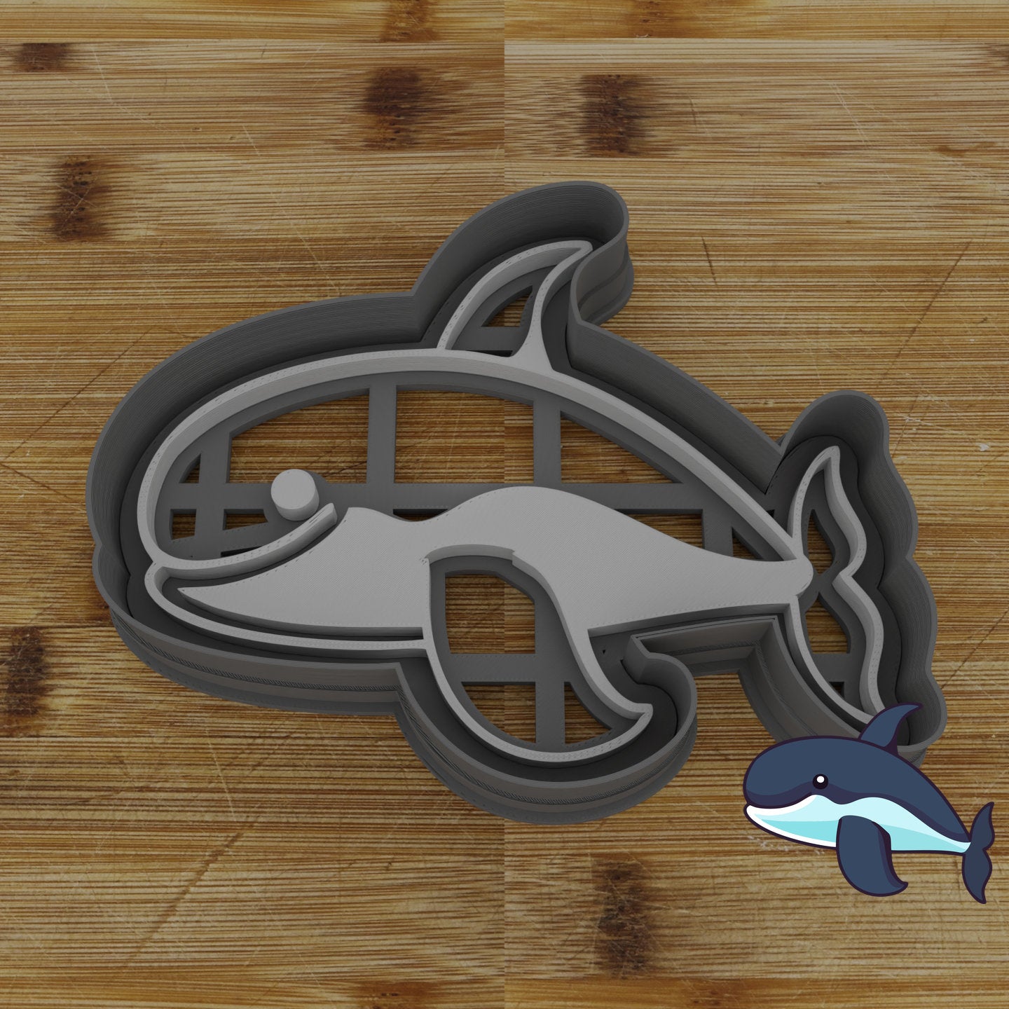 Personalizable 2 pc. Killer Whale Cookie Cutter | Ocean Animal Party Favor