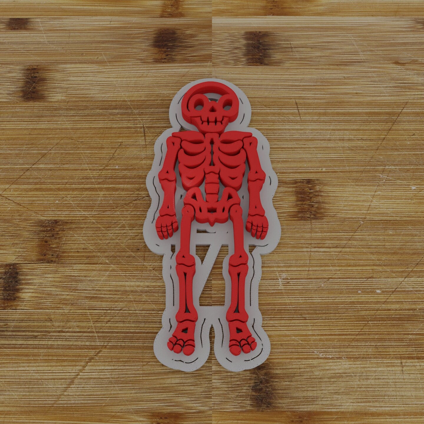 2 pc. Skeleton Halloween Cookie Cutter and Embosser | Spooky Skeleton Cookie Cutter and Embosser