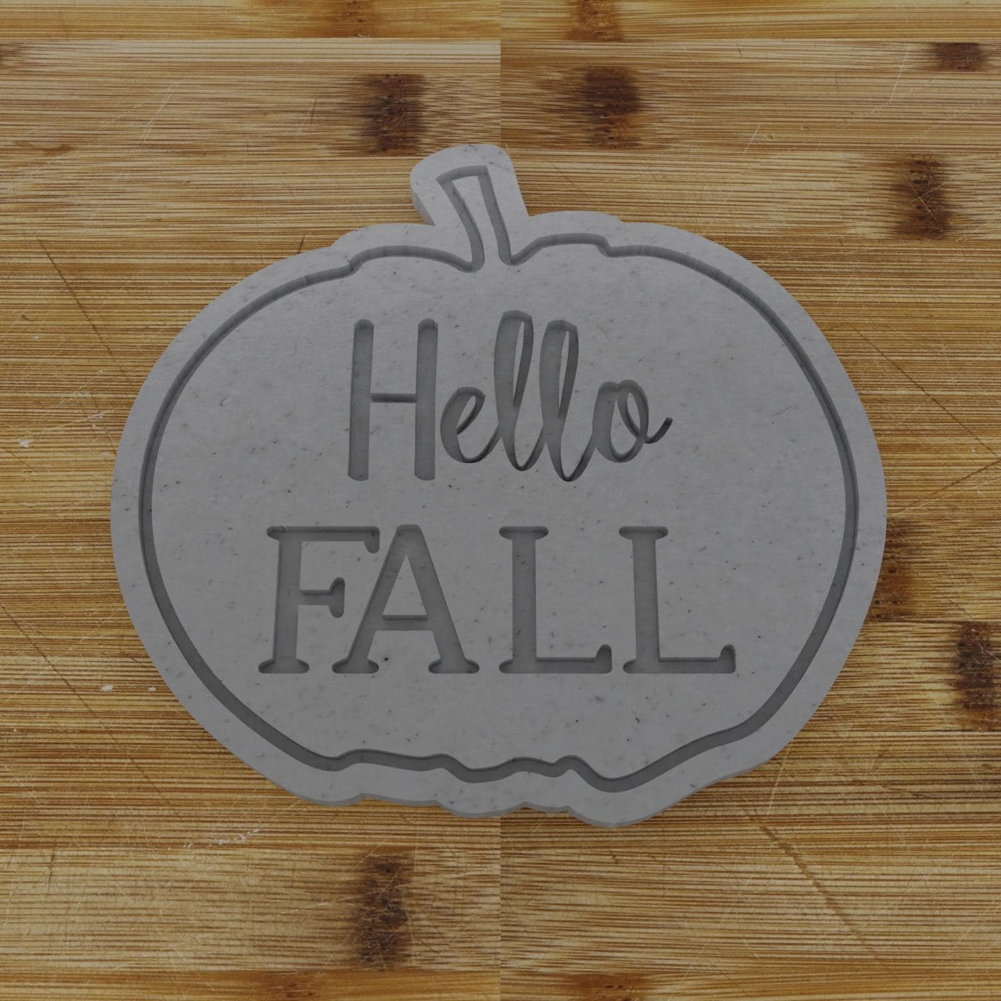 Pumpkin "Hello Fall" Cookie Cutter & Stamp | Pumpkin Cookie Cutter