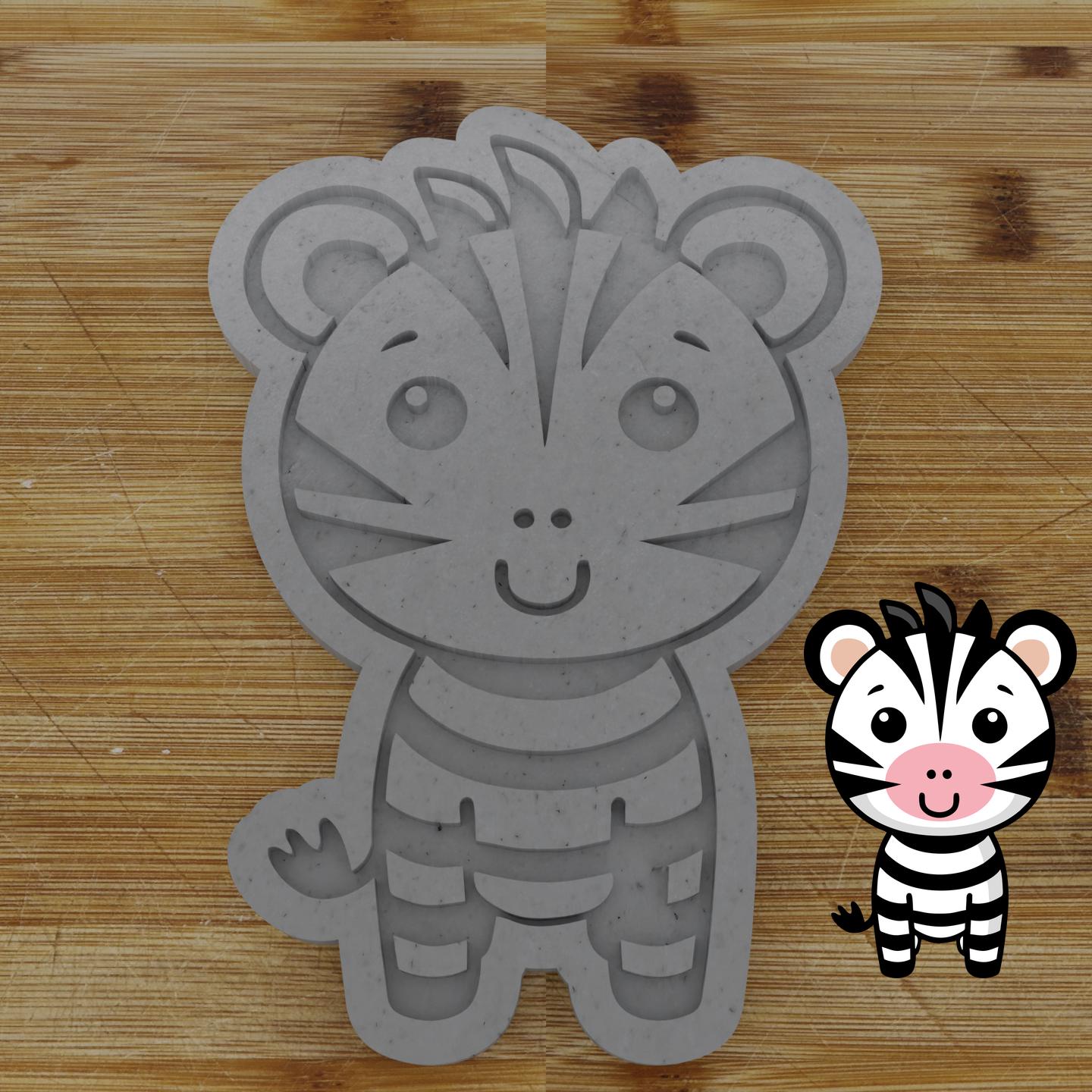 Personalizable 2 pc. Zebra Cookie Cutter | Safari Animal Party Favor