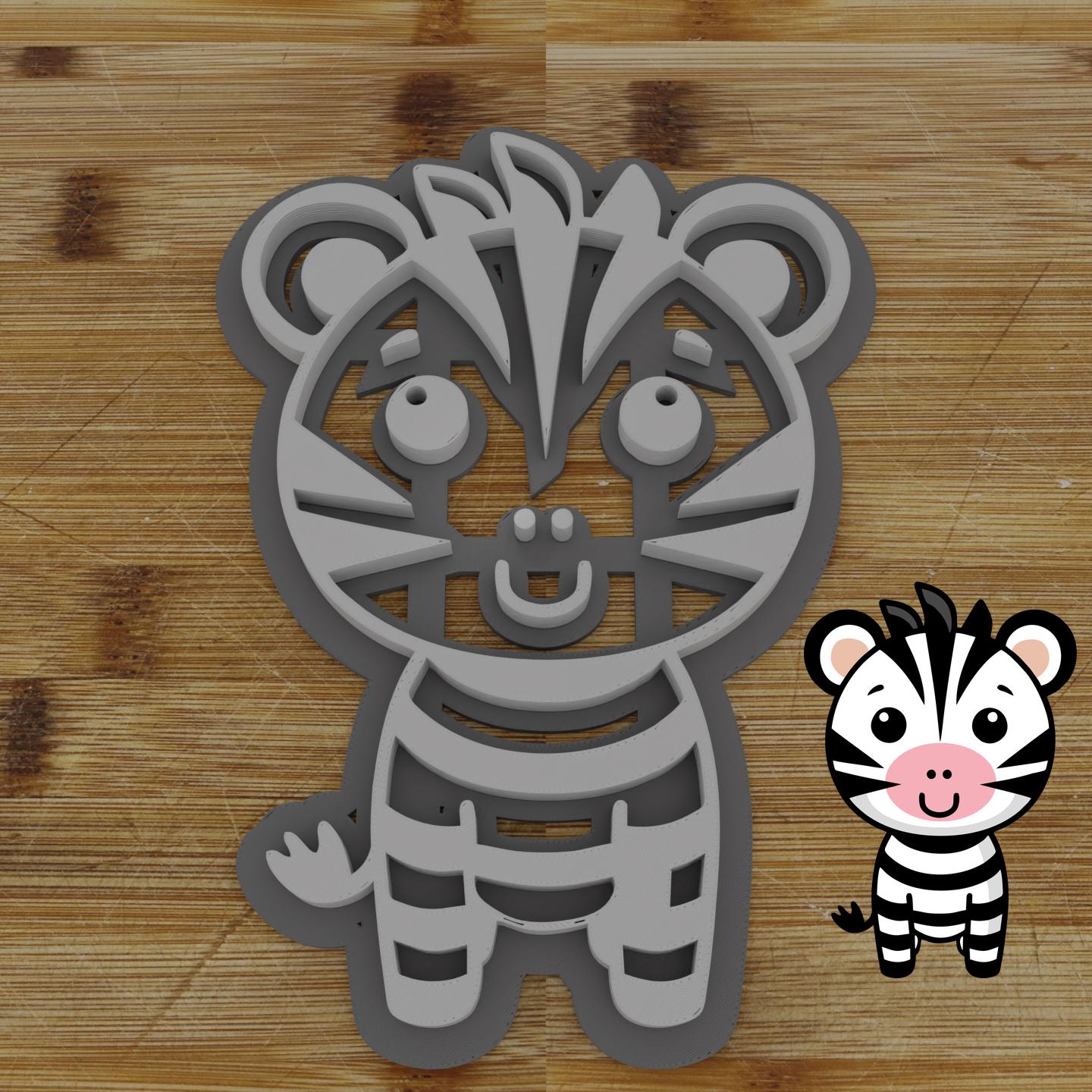 Personalizable 2 pc. Zebra Cookie Cutter | Safari Animal Party Favor