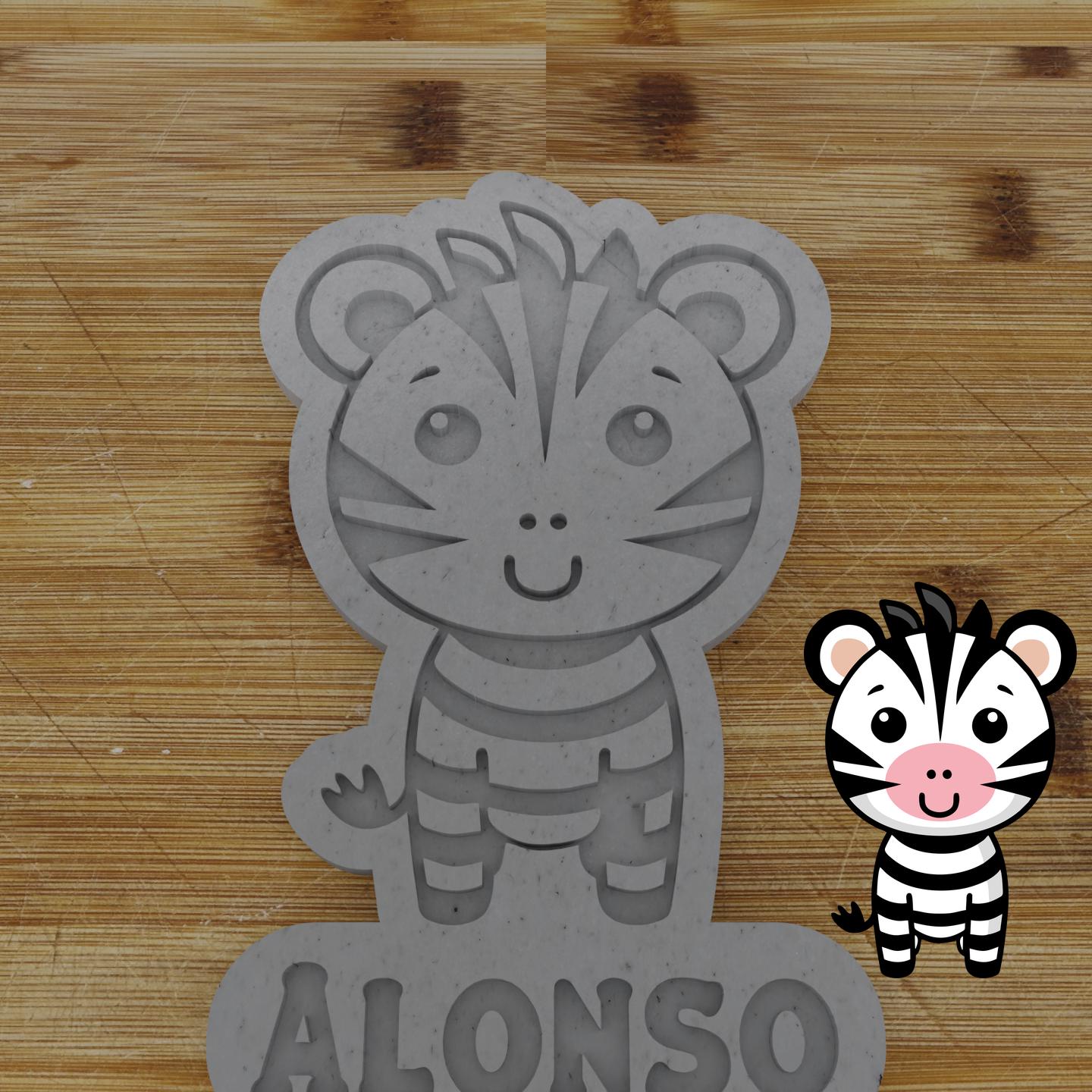 Personalizable 2 pc. Zebra Cookie Cutter | Safari Animal Party Favor