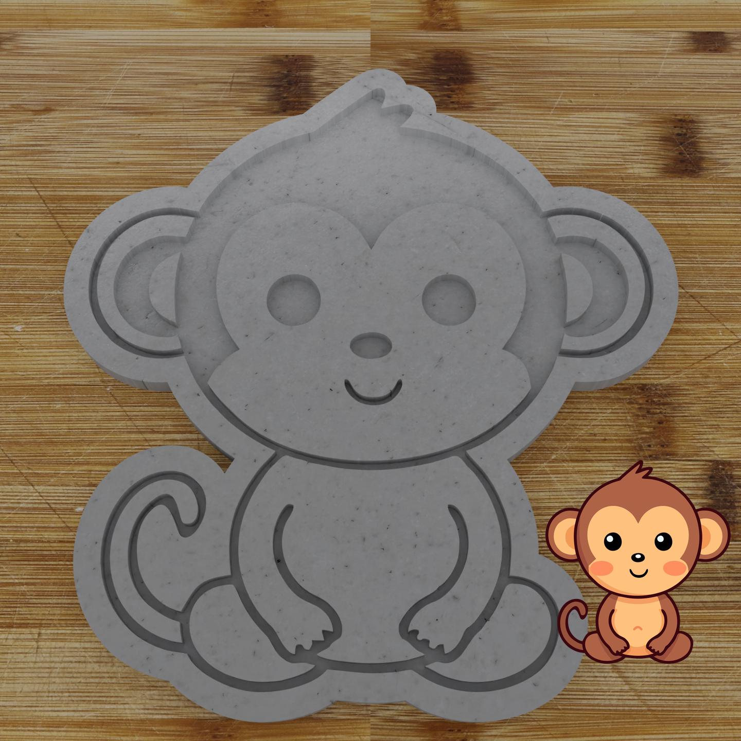 Personalizable 2 pc. Monkey Cookie Cutter | Jungle Animal Party Favor