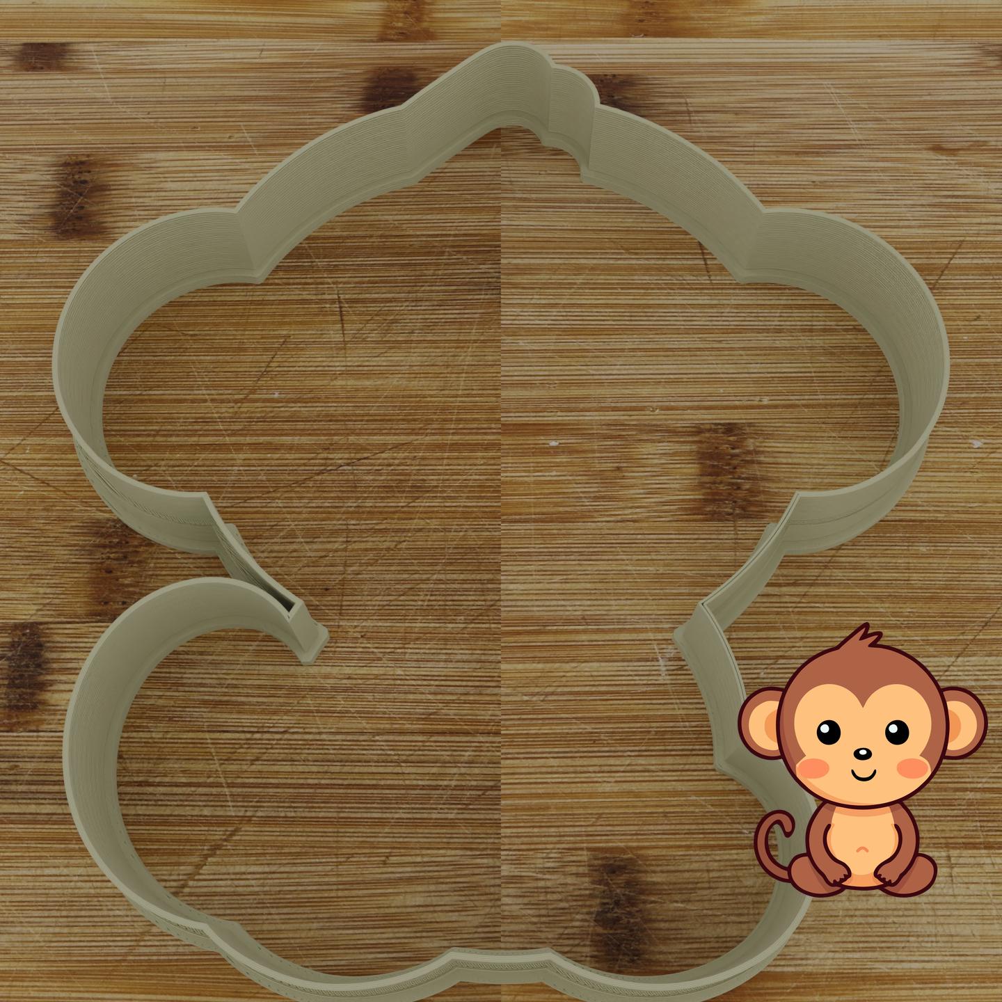 Personalizable 2 pc. Monkey Cookie Cutter | Jungle Animal Party Favor