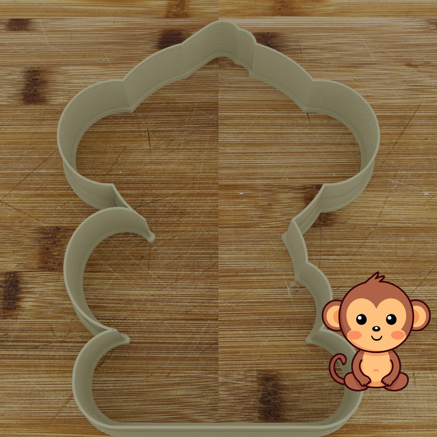 Personalizable 2 pc. Monkey Cookie Cutter | Jungle Animal Party Favor