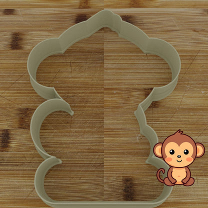 Personalizable 2 pc. Monkey Cookie Cutter | Jungle Animal Party Favor