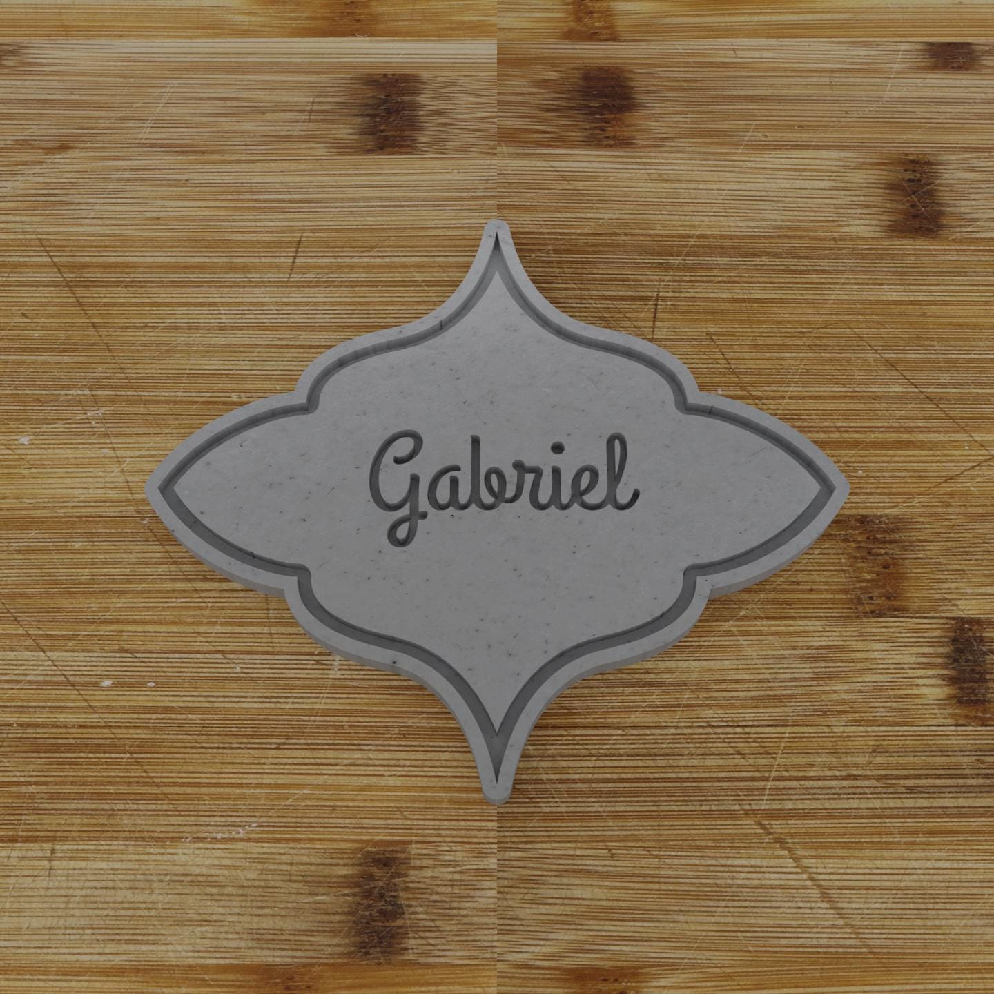 Banner Badge with Ribbon Cookie Cutter | Personalization Available | Custom Embosser