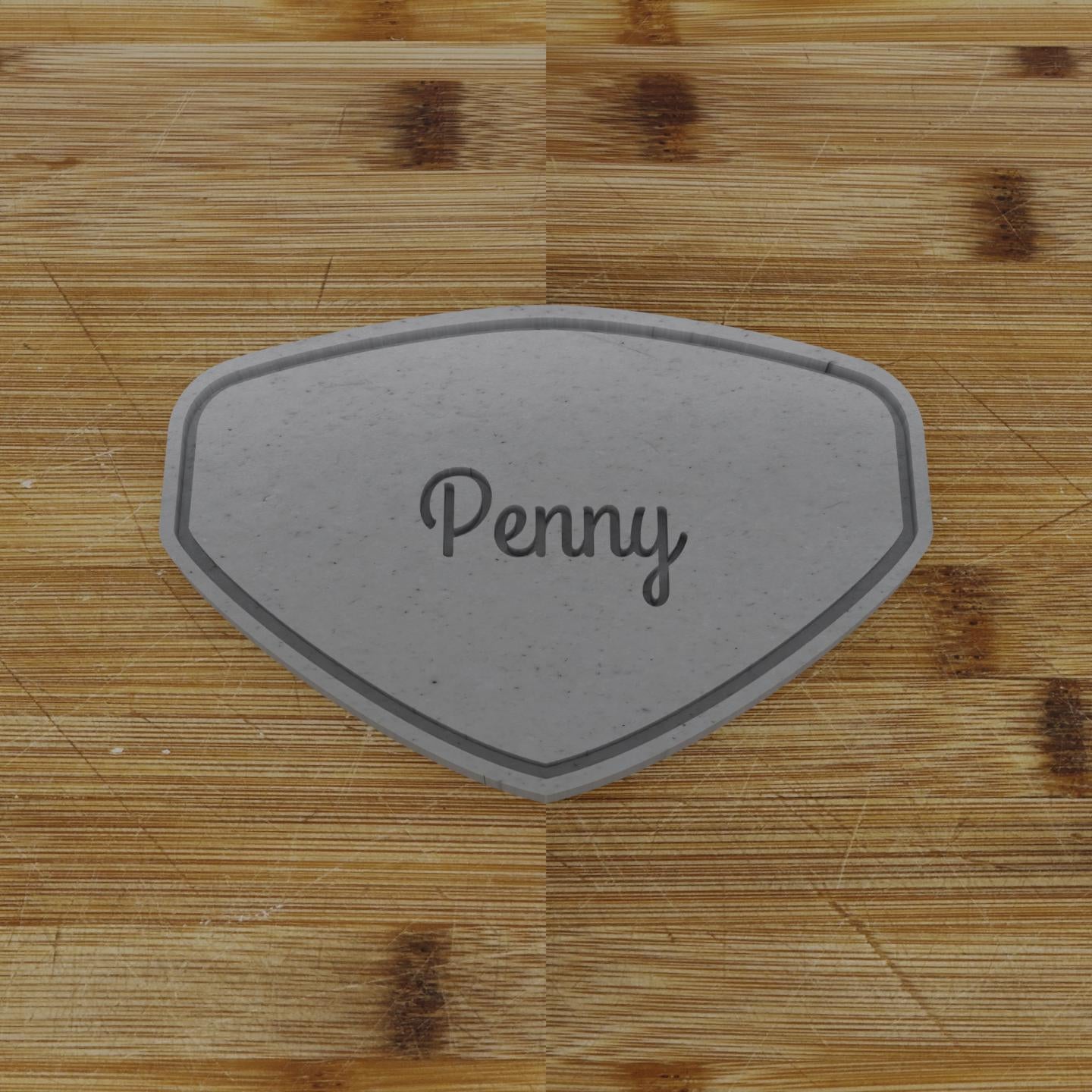 Oval Label Cookie Cutter | Personalization Available | Custom Embosser