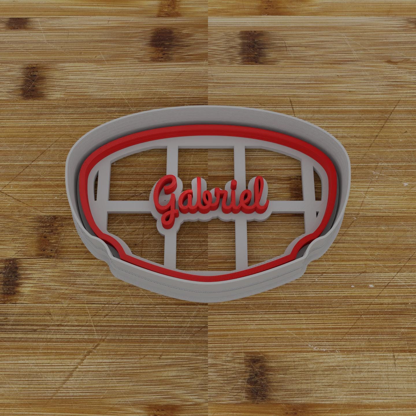 Simple Oval Badge Cookie Cutter | Personalization Available | Custom Embosser