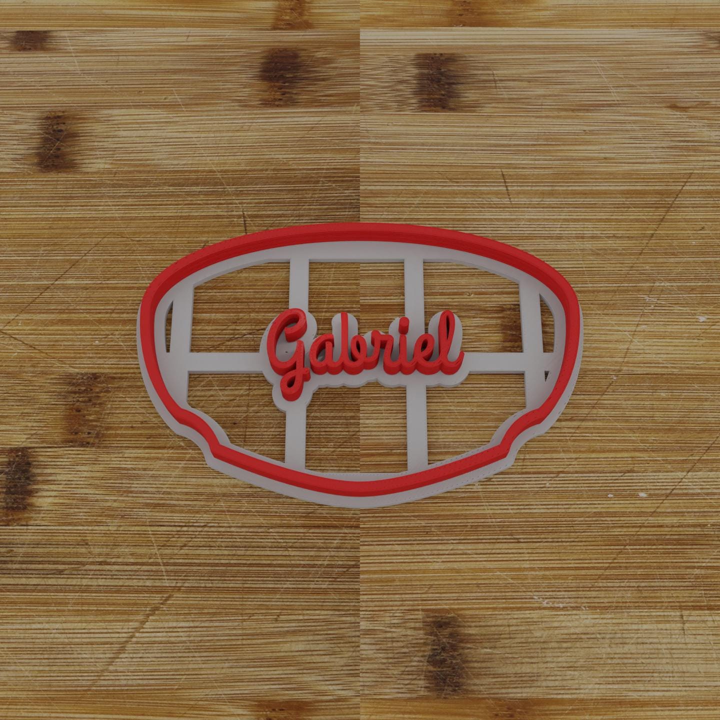 Simple Oval Badge Cookie Cutter | Personalization Available | Custom Embosser