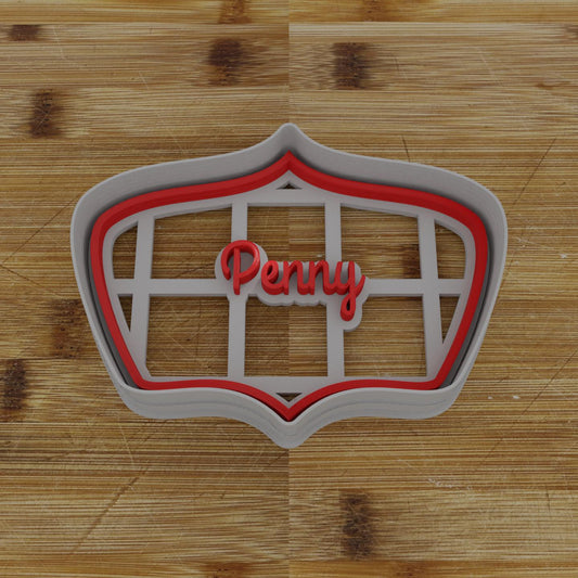 Shield with Notch Cookie Cutter | Personalization Available | Custom Embosser